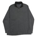 CHAPS Mens Grey 1/4 Zip XL Cotton Pullover Sweatshirt Casual