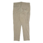 H&M Mens Cotton Blend Beige Relaxed Cargo Trousers W36 L30 Casual Everyday Wear