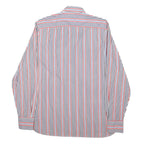 TOMMY HILFIGER Mens Blue & Red Striped Button-Down Shirt M Cotton Blend Long