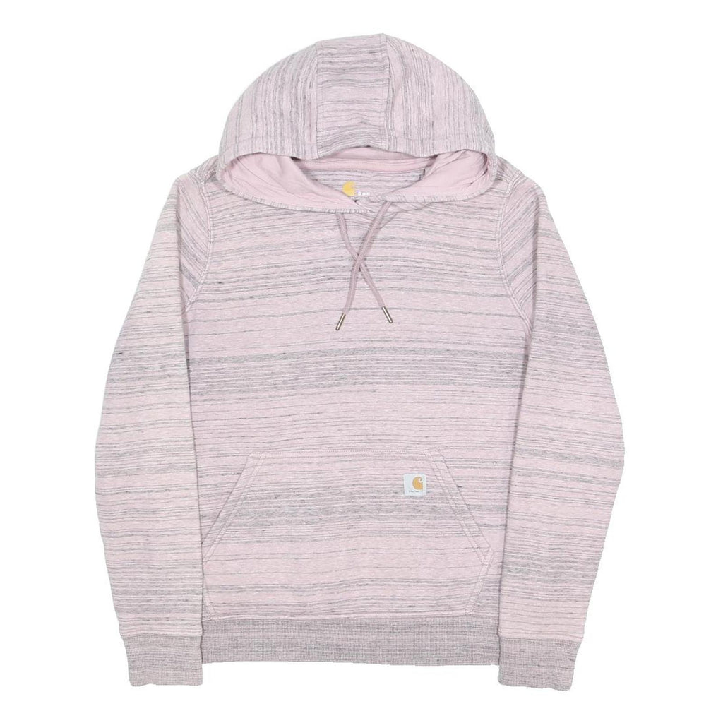 CARHARTT Womens Pink Hoodie Pullover UK 6 Cotton Blend Casual