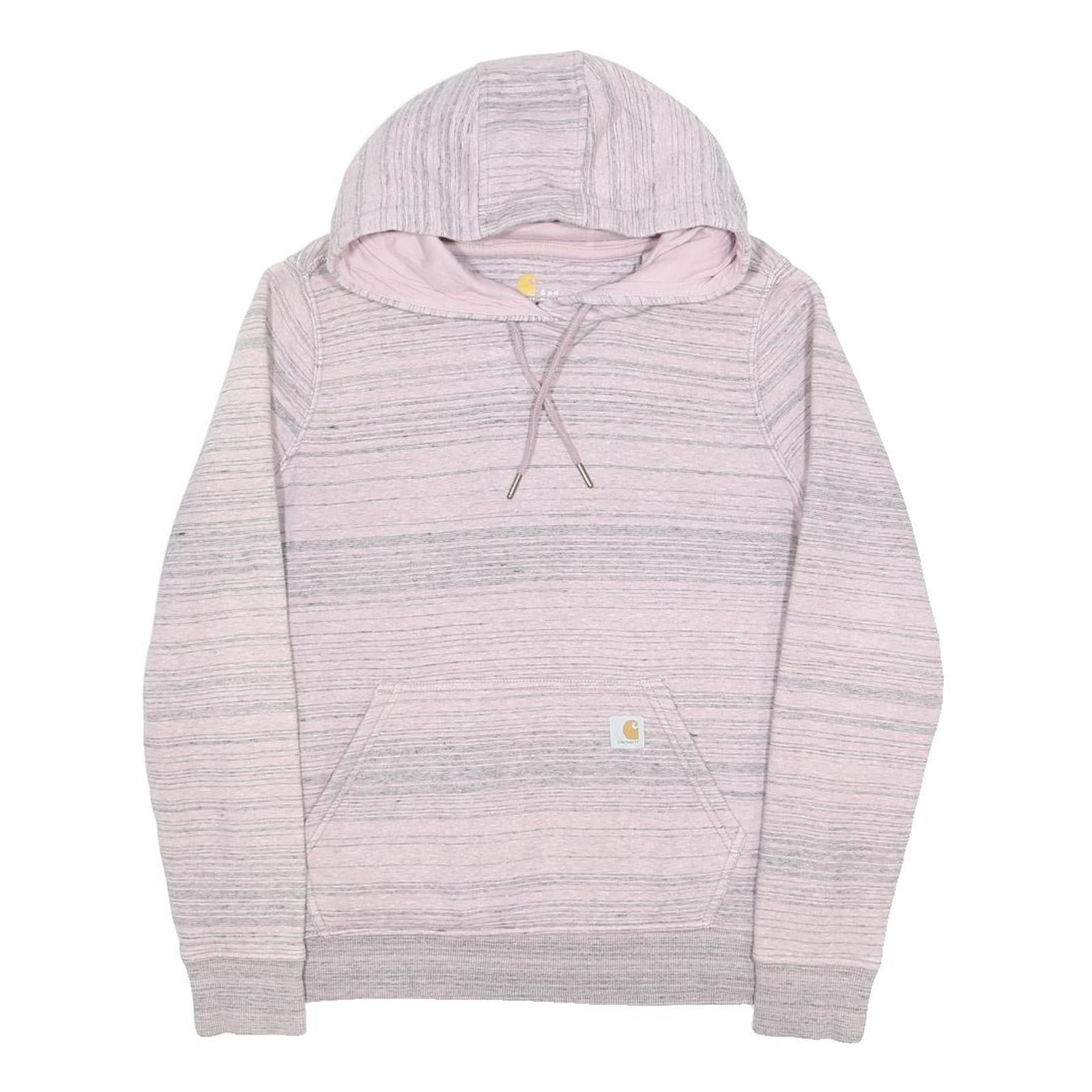 CARHARTT Womens Pink Hoodie Pullover UK 6 Cotton Blend Casual
