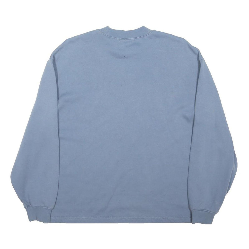 VANS Womens Blue Sweatshirt M Floral Print Crew Neck Long Sleeve Cotton Blend