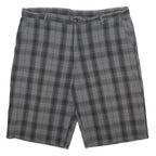 DICKIES Mens Grey Black Check Cargo Shorts XL W38 Workwear Cotton Blend