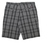 DICKIES Mens Grey Black Check Cargo Shorts XL W38 Workwear Cotton Blend