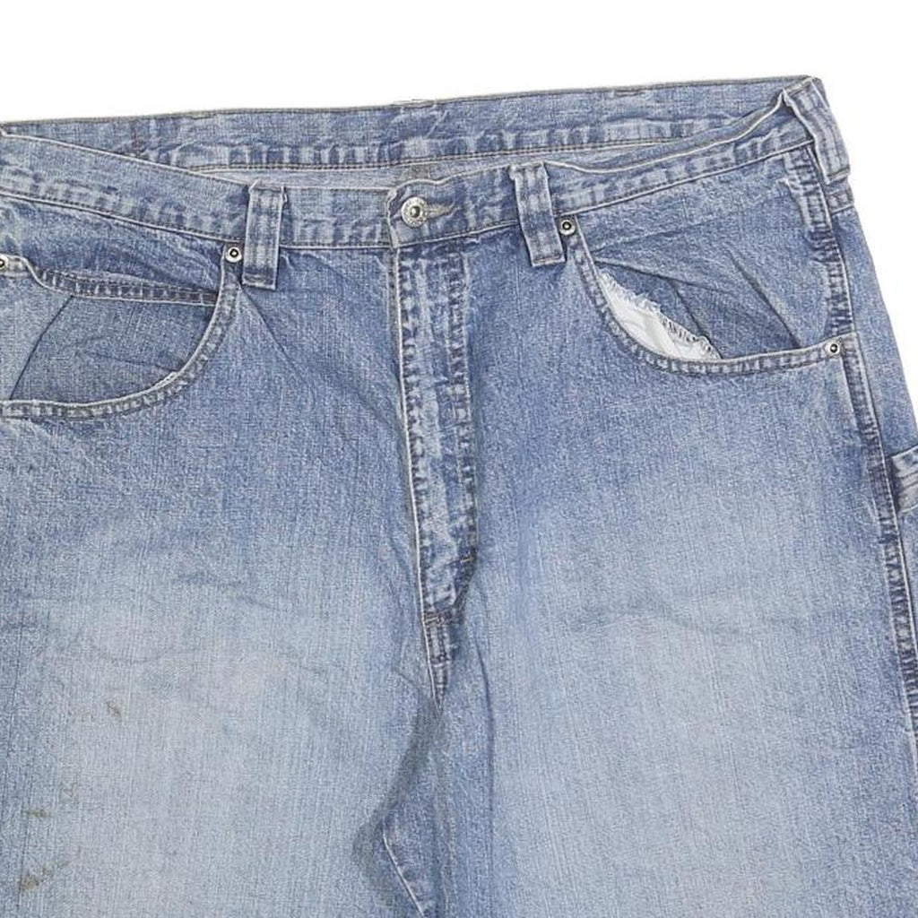 WRANGLER Mens Denim Blue Casual Shorts L W36 Carpenter Style Pockets