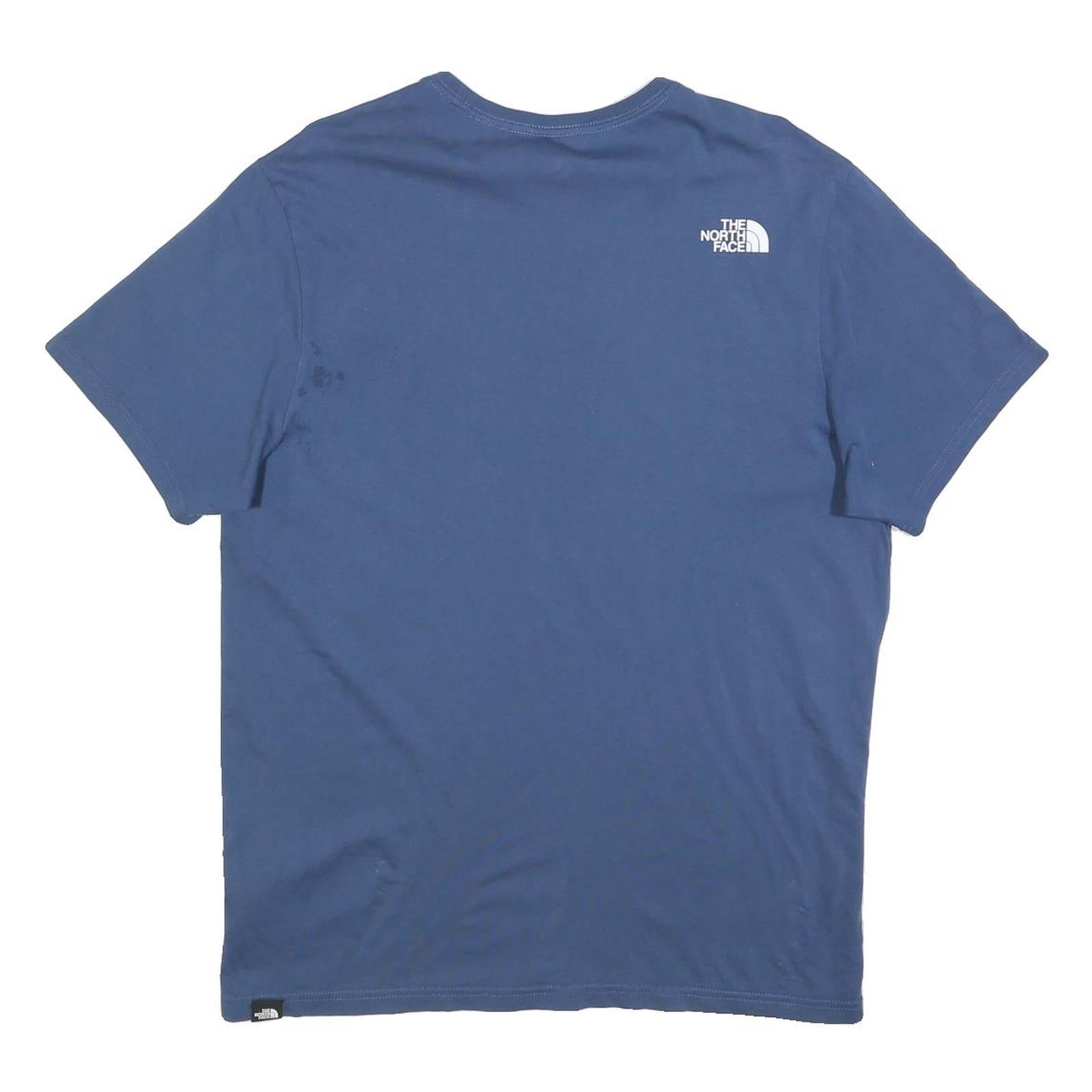 THE NORTH FACE Mens Blue Graphic T-Shirt L Short Sleeve Crew Neck Casual