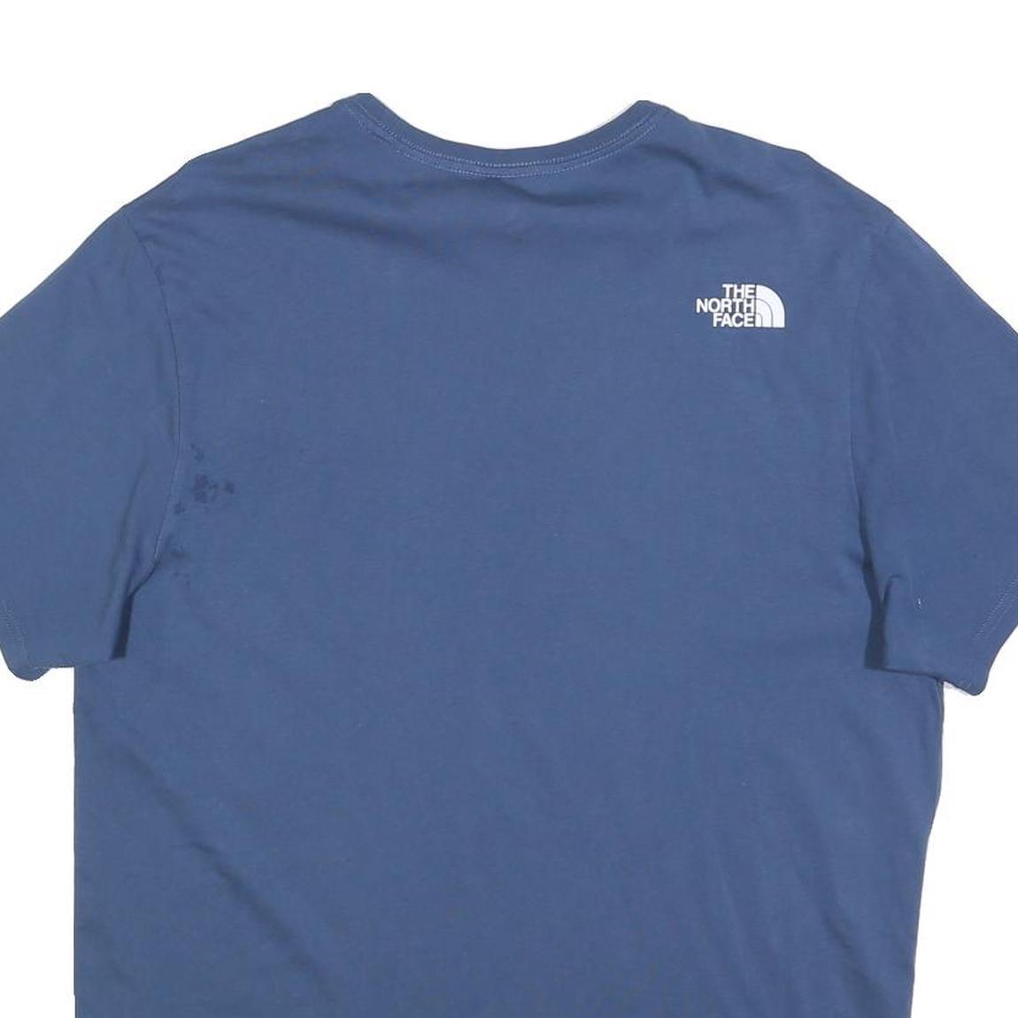THE NORTH FACE Mens Blue Graphic T-Shirt L Short Sleeve Crew Neck Casual