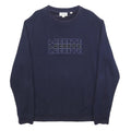 LACOSTE Mens Navy Sweatshirt XL Crew Neck Cotton Blend Pullover Logo Print