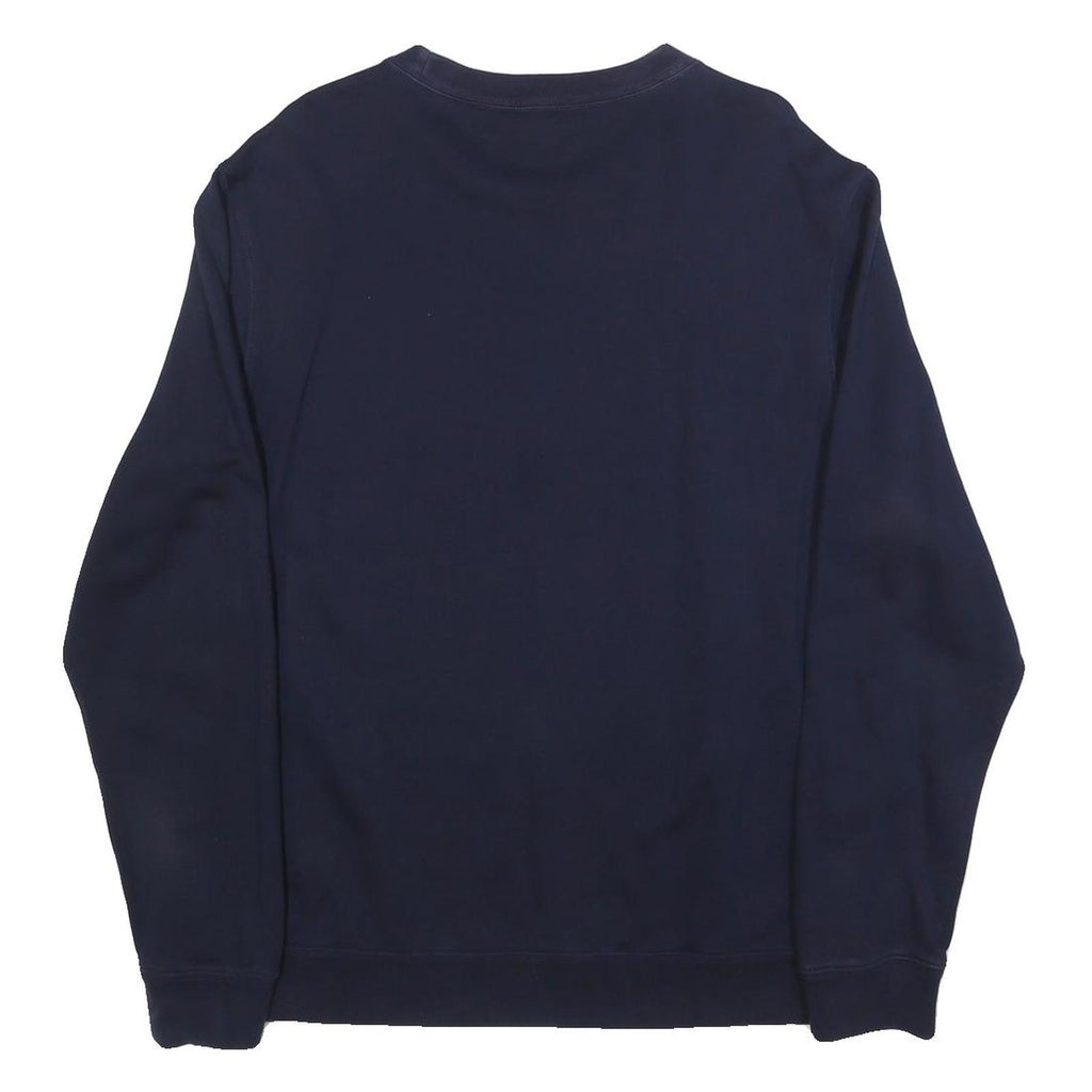 LACOSTE Mens Navy Sweatshirt XL Crew Neck Cotton Blend Pullover Logo Print