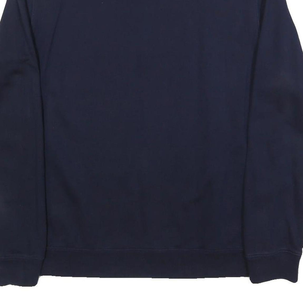 LACOSTE Mens Navy Sweatshirt XL Crew Neck Cotton Blend Pullover Logo Print