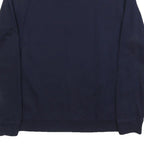 LACOSTE Mens Navy Sweatshirt XL Crew Neck Cotton Blend Pullover Logo Print