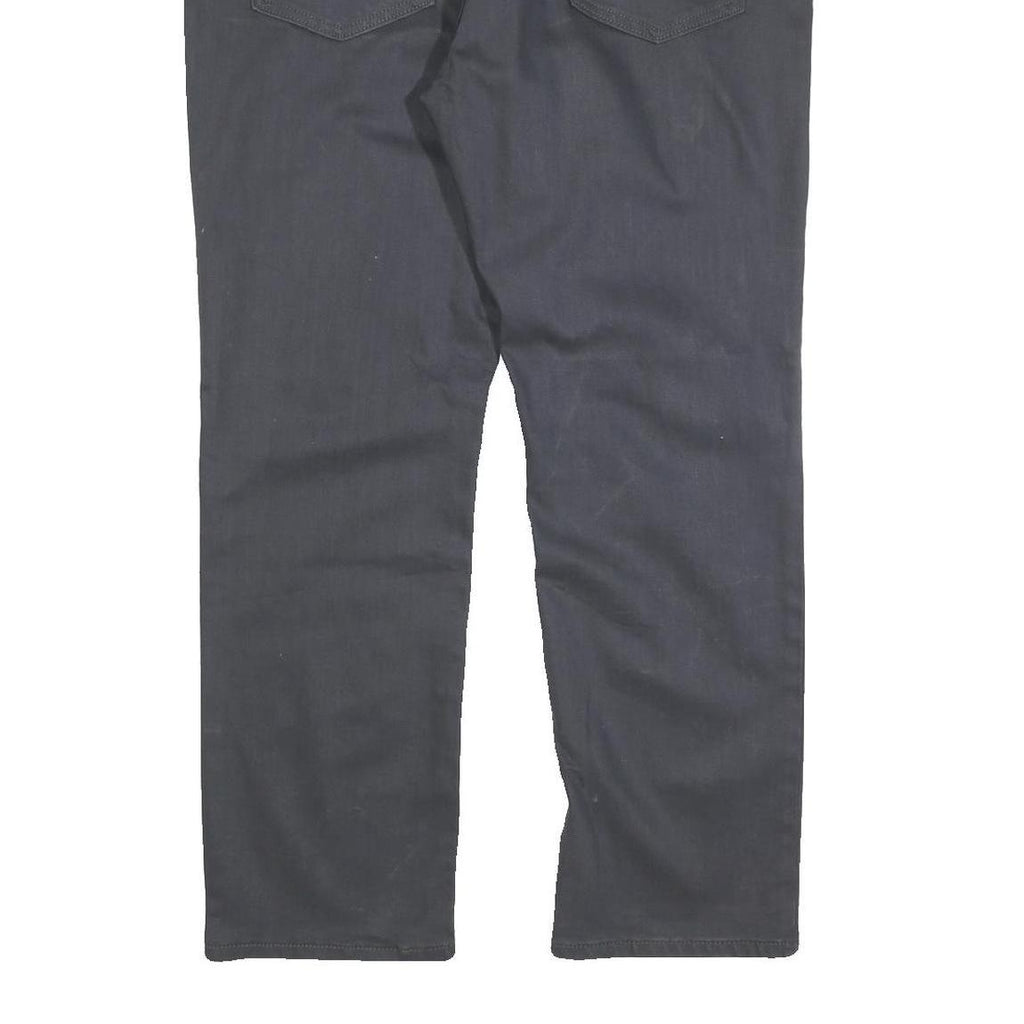 LEVI'S Mens Cotton Blend Black Regular Straight Trousers W36 L30 Classic Zip