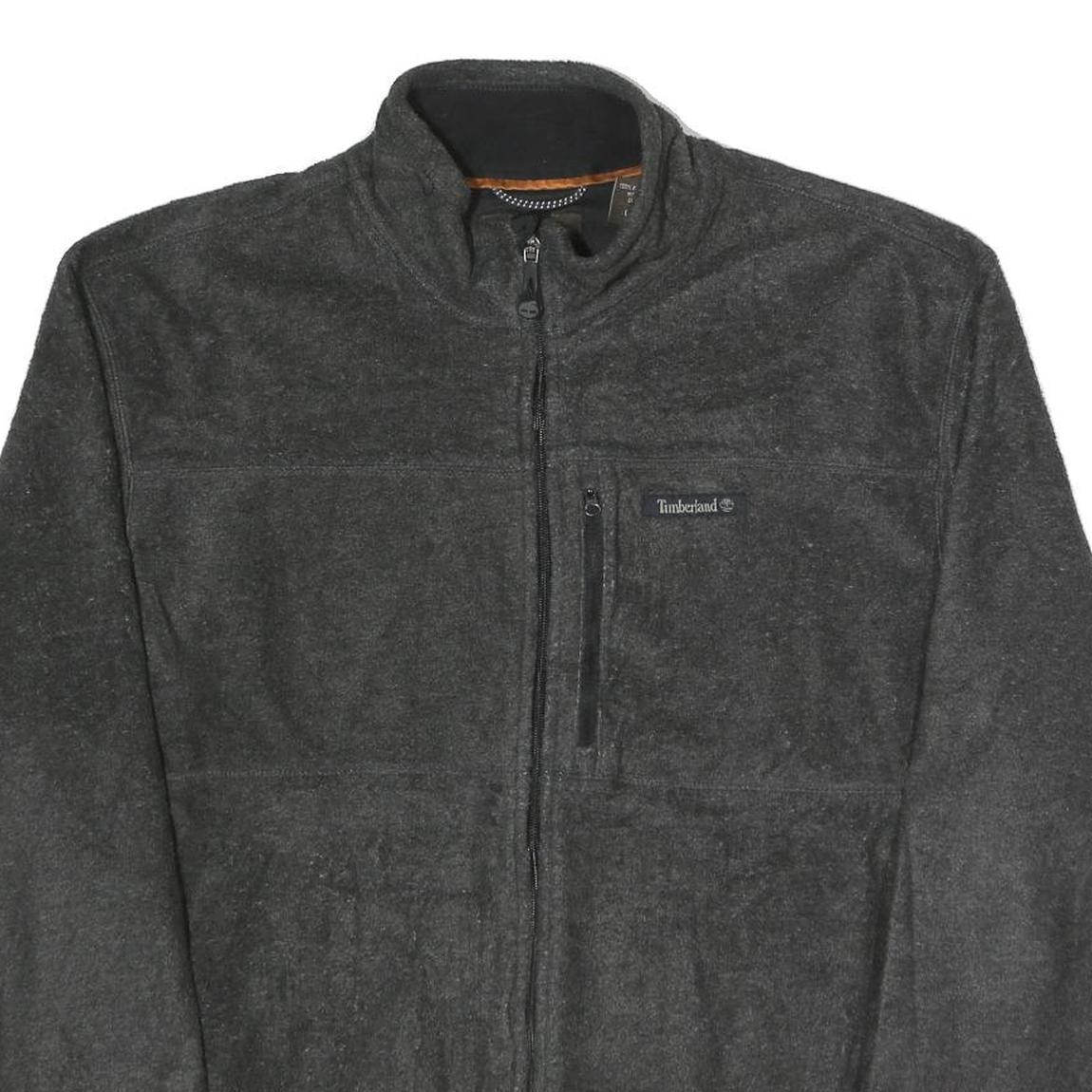 TIMBERLAND Mens Black Lightweight Jacket L Polyester Plain Zip Up Casual Outdoor