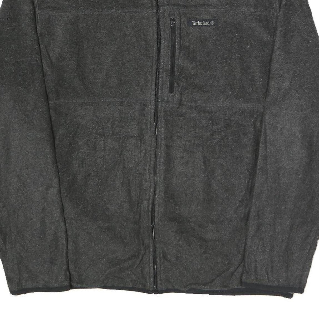 TIMBERLAND Mens Black Lightweight Jacket L Polyester Plain Zip Up Casual Outdoor