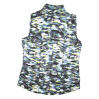 TANGERINE Mens Black & Green Printed Quilted Jacket L Polyester Blend Zip