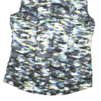 TANGERINE Mens Black & Green Printed Quilted Jacket L Polyester Blend Zip