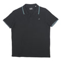LOTTO Mens Black Polo Shirt L Cotton Blend Short Sleeve Sports Casual