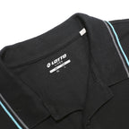 LOTTO Mens Black Polo Shirt L Cotton Blend Short Sleeve Sports Casual