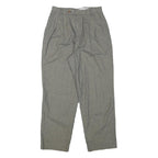 CORBIN Mens Cotton Blend Grey Relaxed Tapered Trousers W28 L27 Classic Casual