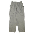 CORBIN Mens Cotton Blend Grey Relaxed Tapered Trousers W28 L27 Classic Casual