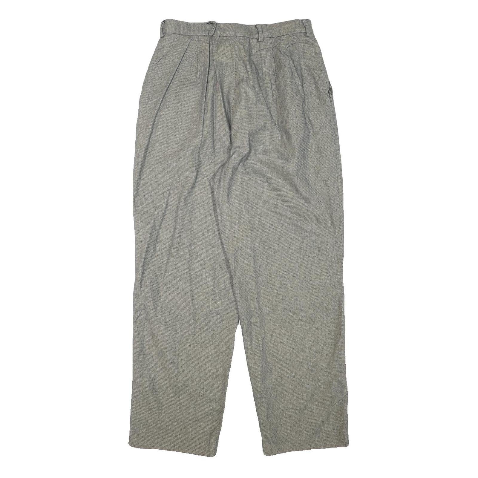 CORBIN Mens Cotton Blend Grey Relaxed Tapered Trousers W28 L27 Classic Casual