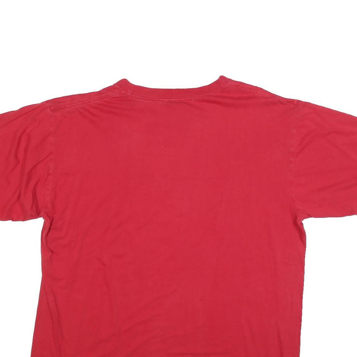 NHL Mens Red Flames Graphic T-Shirt XL Short Sleeve Crew Neck Hockey Club