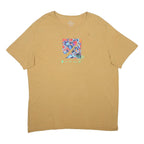 NIKE Mens Beige Graphic T-Shirt XL Short Sleeve Crew Neck Swoosh Logo