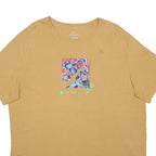 NIKE Mens Beige Graphic T-Shirt XL Short Sleeve Crew Neck Swoosh Logo
