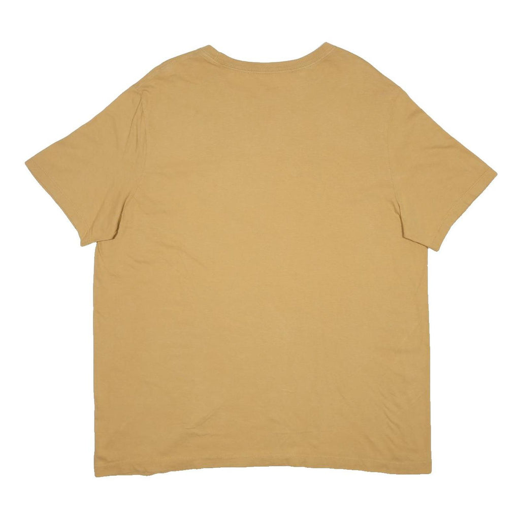 NIKE Mens Beige Graphic T-Shirt XL Short Sleeve Crew Neck Swoosh Logo