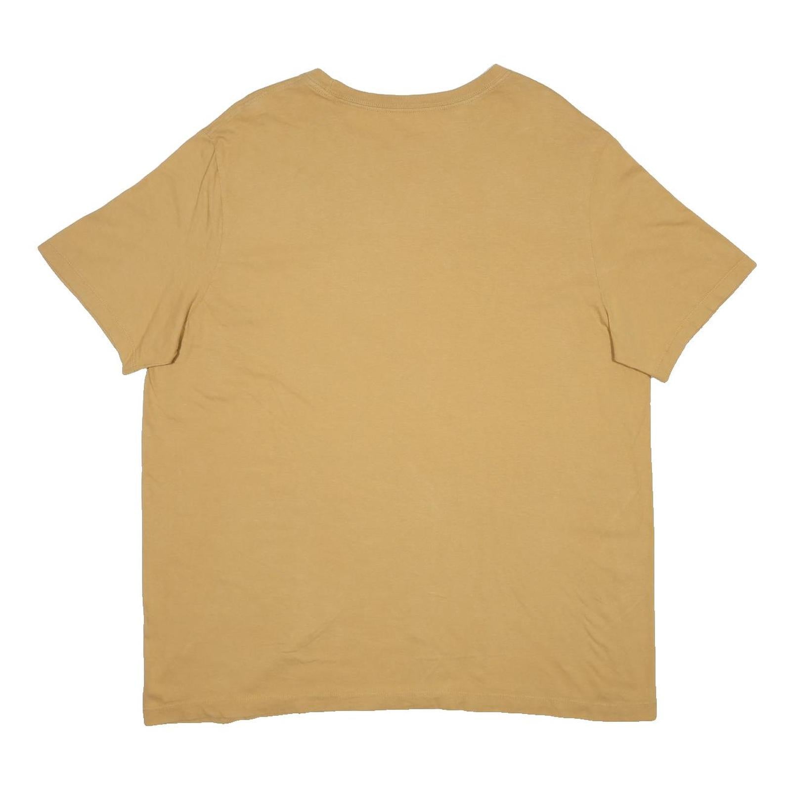 NIKE Mens Beige Graphic T-Shirt XL Short Sleeve Crew Neck Swoosh Logo