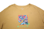 NIKE Mens Beige Graphic T-Shirt XL Short Sleeve Crew Neck Swoosh Logo
