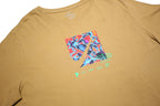 NIKE Mens Beige Graphic T-Shirt XL Short Sleeve Crew Neck Swoosh Logo