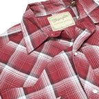 WRANGLER Mens Red & White Check Western Shirt S Classic Casual Cotton Blend