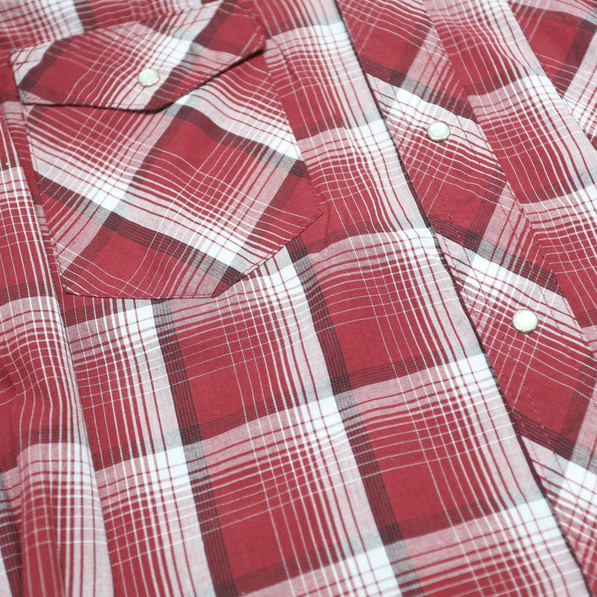 WRANGLER Mens Red & White Check Western Shirt S Classic Casual Cotton Blend
