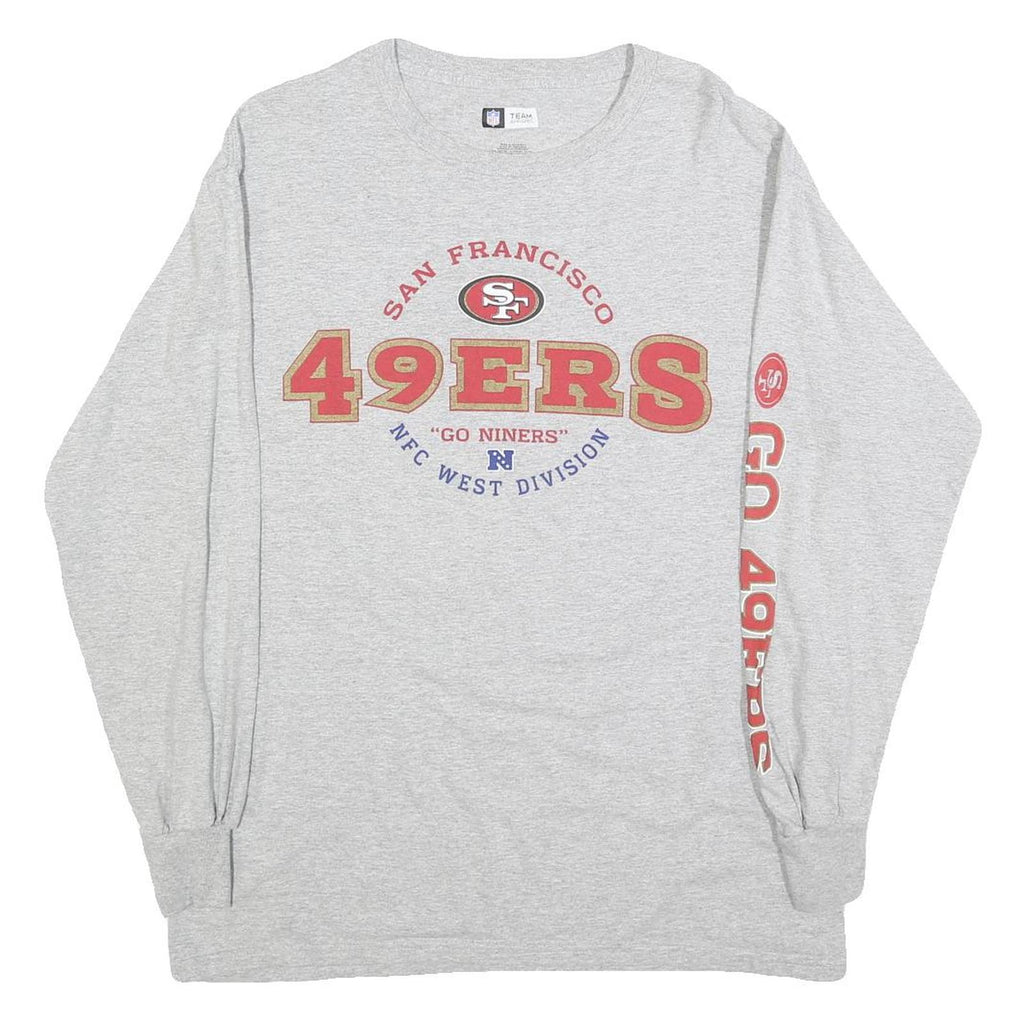 NFL Mens Grey San Francisco 49ers Graphic T-Shirt M Long Sleeve Crew Neck NFL