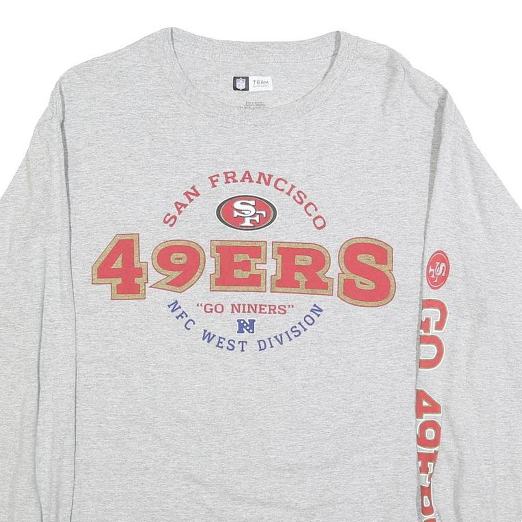 NFL Mens Grey San Francisco 49ers Graphic T-Shirt M Long Sleeve Crew Neck NFL