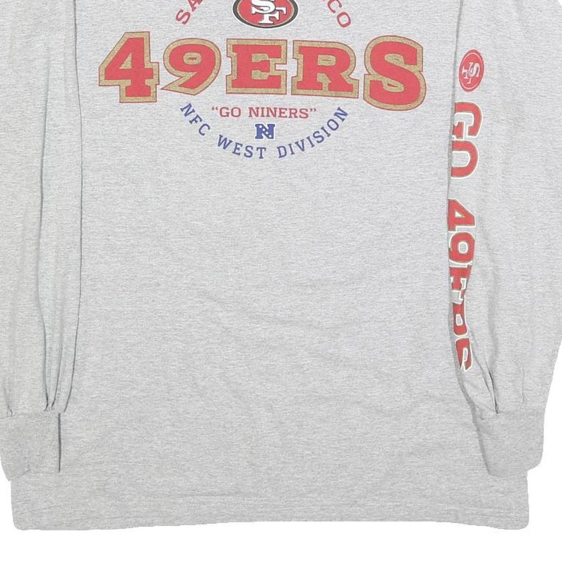 NFL Mens Grey San Francisco 49ers Graphic T-Shirt M Long Sleeve Crew Neck NFL