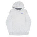 ADIDAS Mens Grey Hoodie S Cotton Blend Pullover Lightweight Casual Sweatshirt