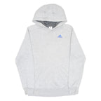 ADIDAS Mens Grey Hoodie S Cotton Blend Pullover Lightweight Casual Sweatshirt