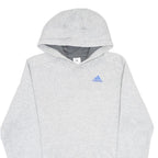 ADIDAS Mens Grey Hoodie S Cotton Blend Pullover Lightweight Casual Sweatshirt