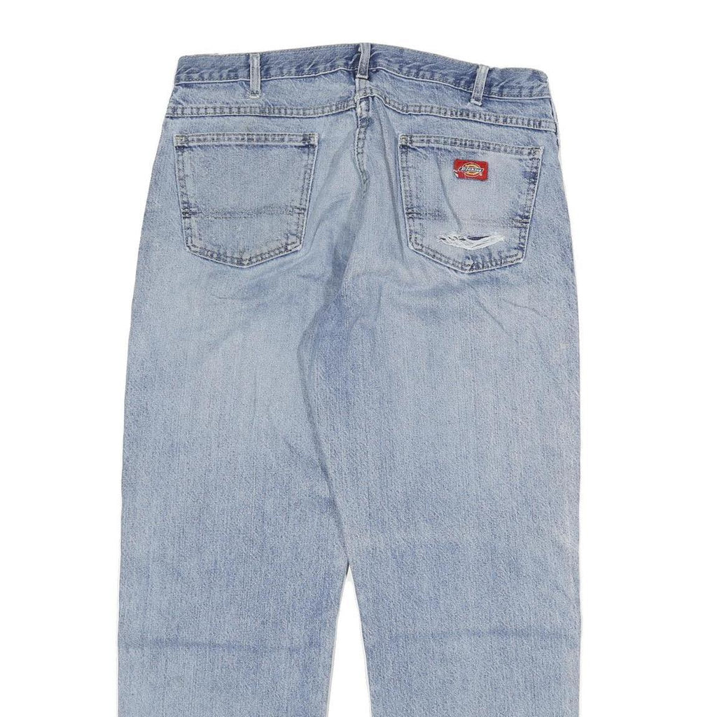DICKIES Mens Regular Fit Blue Denim Jeans W36 L30 Zip Cotton Blend Classic