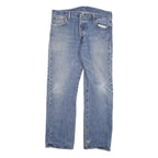 LEVI'S 501 Mens Jeans Blue Regular Straight Denim Medium W34 L30 Classic Button