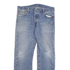 LEVI'S 501 Mens Jeans Blue Regular Straight Denim Medium W34 L30 Classic Button