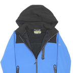 TRESPASS Mens Blue & Black Outdoor Jacket M Polyester Blend Zip Hooded