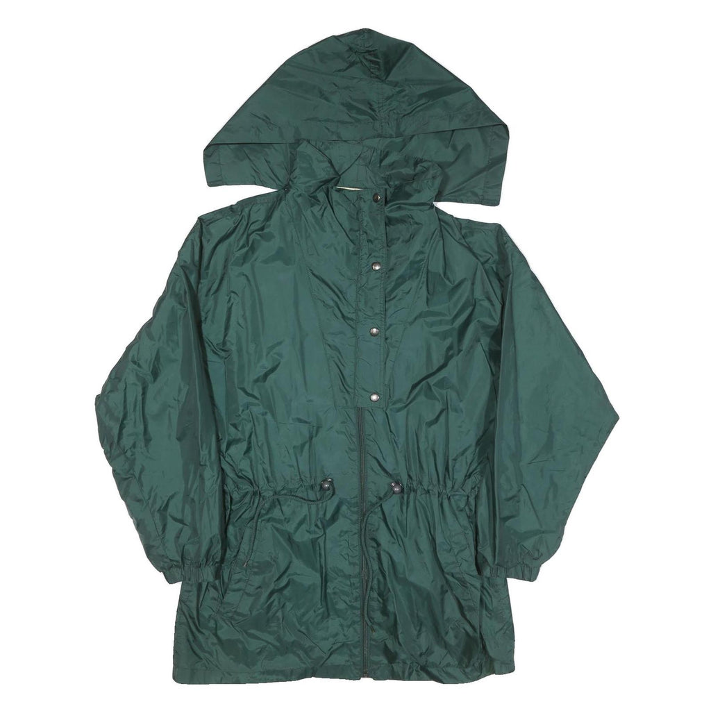 AS Womens Green Nylon Zip Jacket XL Shell Waterproof Outdoor Casual