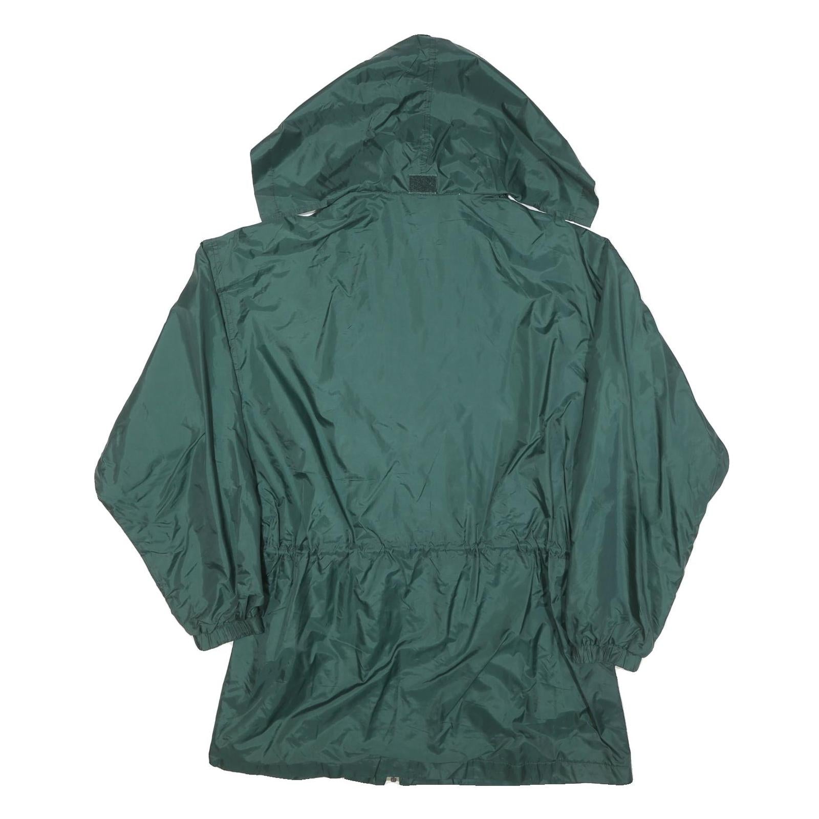 AS Womens Green Nylon Zip Jacket XL Shell Waterproof Outdoor Casual