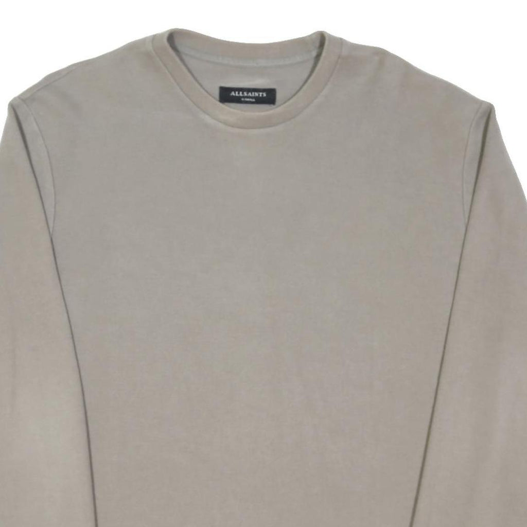 ALLSAINTS Mens Beige Crew Neck XS Cotton Blend Sweatshirt Casual Pullover