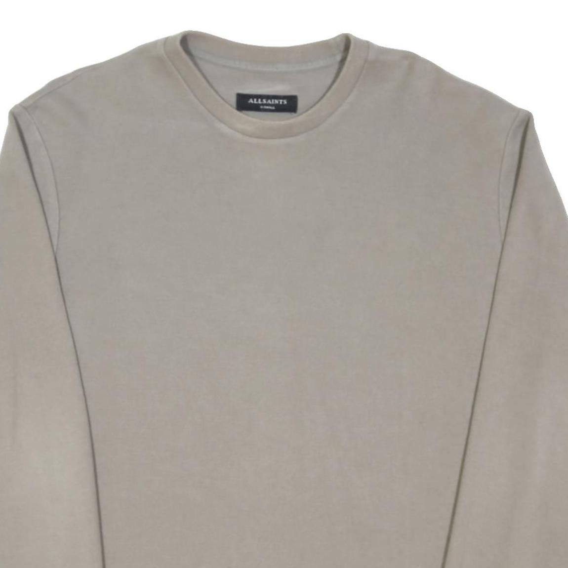 ALLSAINTS Mens Beige Crew Neck XS Cotton Blend Sweatshirt Casual Pullover