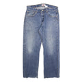 LEVI'S 501 Mens Jeans Blue Regular Straight Denim Medium W34 L26 Classic Button
