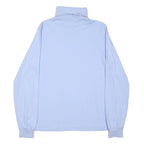 LANDSEND Womens Blue Plain Pullover Roll Neck Basic Knit S Cotton Blend Jumper